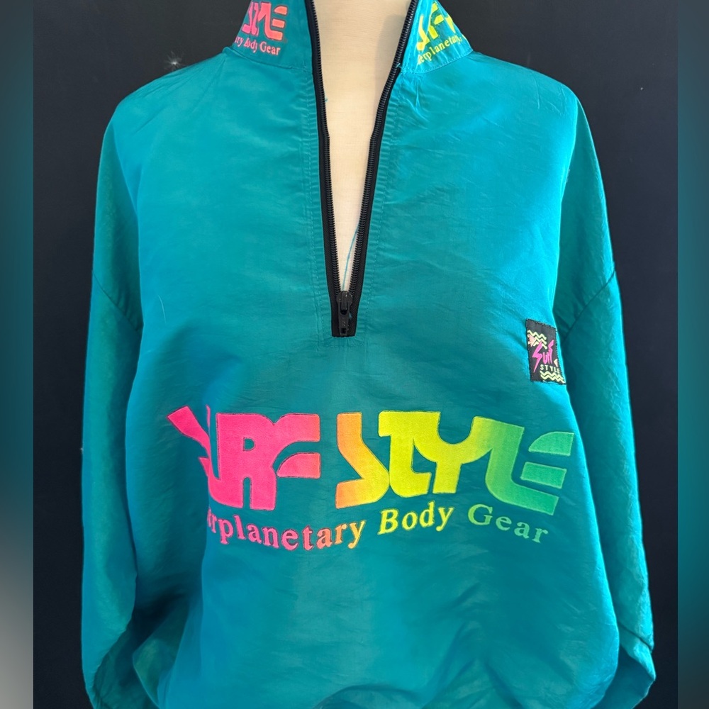 Surf Style Aqua Pullover With Logo Patch - image 1